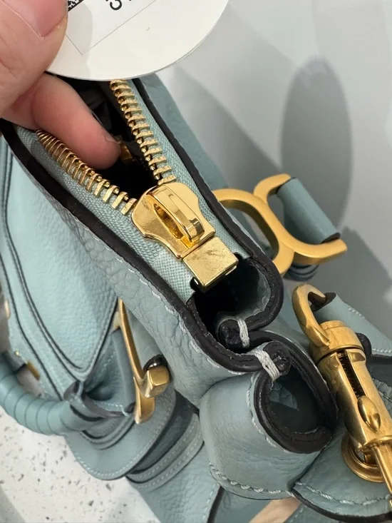 Chloe Medium Marcie  Crossbody Satchel in Faded Blue - Picture 6 of 9